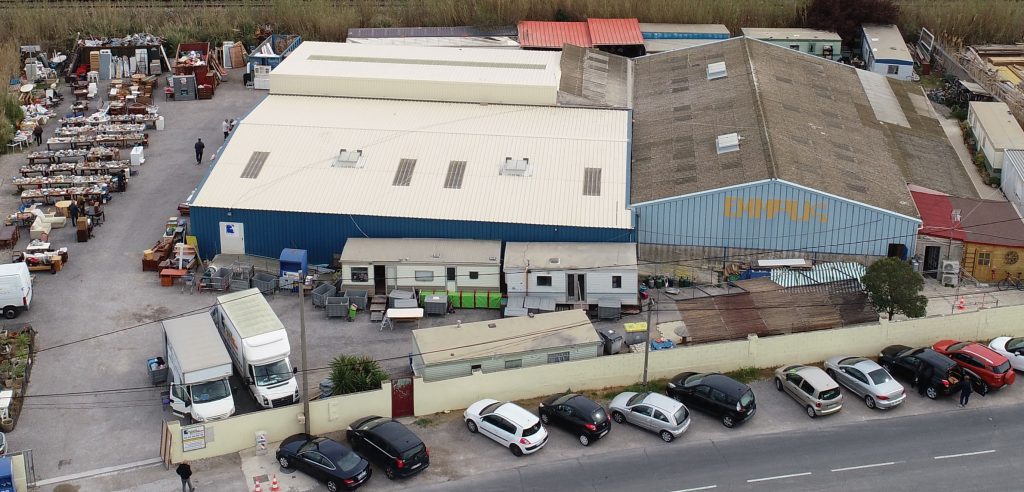 Vue aérienne de la communauté Emmaüs